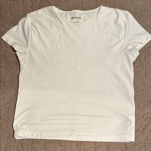 Wild Fable White Short Sleeve Fitted Tee